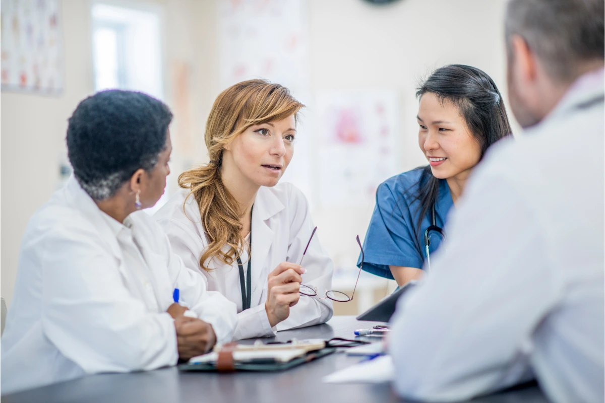 medical staff ensuring robust patient record keeping processes